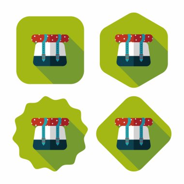 Uzun Gölge, eps10 ile düz kutsal kişilerin resmi sırt çantası