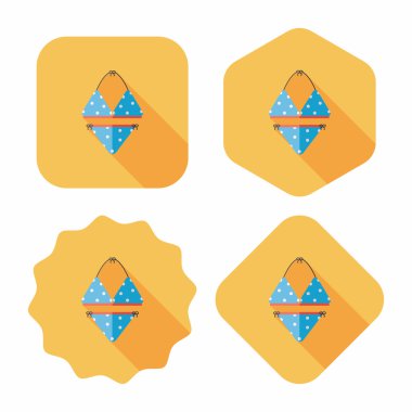 Yüzme uygun uzun gölge, eps10 ile düz simgesi