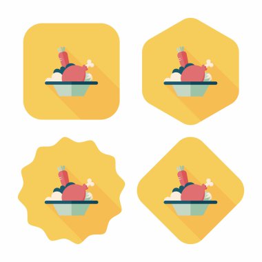 Uzun Gölge, eps10 salata düz simgesiyle