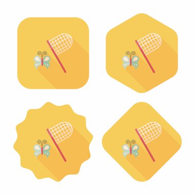 Uzun gölgeli kelebek ağı simgesi, eps10