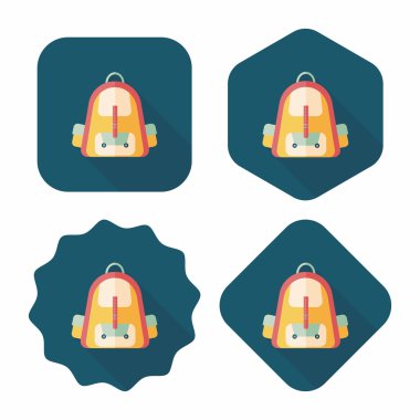 Uzun Gölge, eps10 ile düz kutsal kişilerin resmi sırt çantası