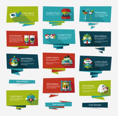 Düğün afiş düz tasarım arka plan ayarlamak, eps10