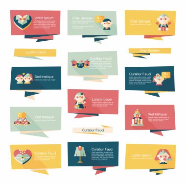 Düğün afiş düz tasarım arka plan ayarlamak, eps10