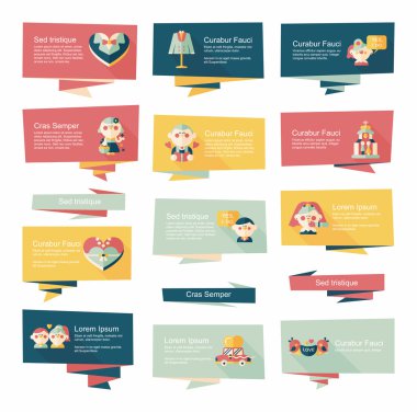 Düğün afiş düz tasarım arka plan ayarlamak, eps10