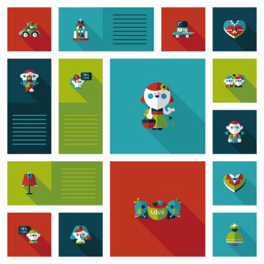 Düğün UI düz tasarım arka plan ayarlamak, eps10