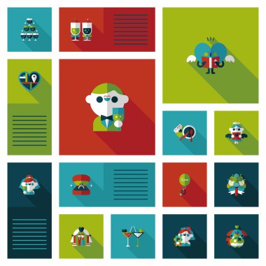 Düğün UI düz tasarım arka plan ayarlamak, eps10