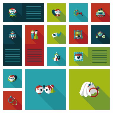 Düğün UI düz tasarım arka plan ayarlamak, eps10