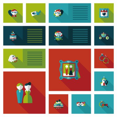 Düğün UI düz tasarım arka plan ayarlamak, eps10