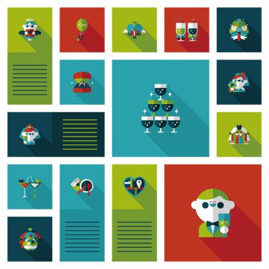 Düğün UI düz tasarım arka plan ayarlamak, eps10