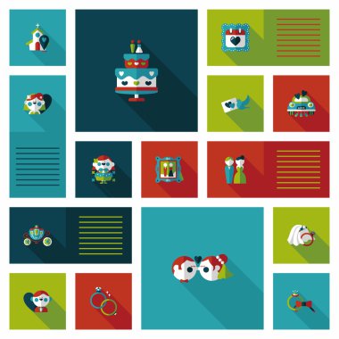 Düğün UI düz tasarım arka plan ayarlamak, eps10