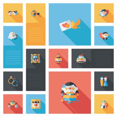 Düğün UI düz tasarım arka plan ayarlamak, eps10