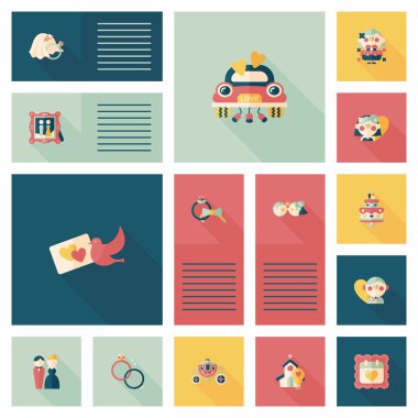 Düğün UI düz tasarım arka plan ayarlamak, eps10