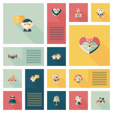 Düğün UI düz tasarım arka plan ayarlamak, eps10