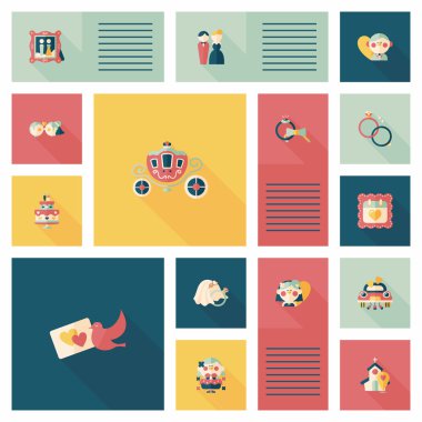 Düğün UI düz tasarım arka plan ayarlamak, eps10