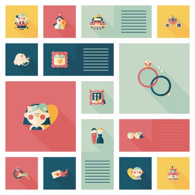 Düğün UI düz tasarım arka plan ayarlamak, eps10