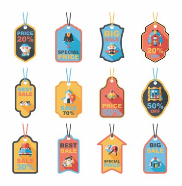 Düğün etiketi düz tasarım arka plan ayarlamak, eps10