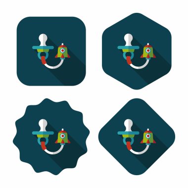 Uzun Gölge, eps 10 bebeğin kukla düz simgesiyle