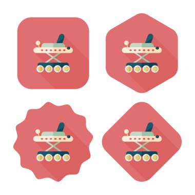 bebeğim walker düz simgesi ile uzun gölge, eps10