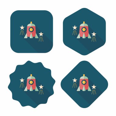 Uzun Gölge, eps10 roket düz simgesi