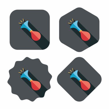 Uzun Gölge, eps10 ile parti boynuz düz simgesi