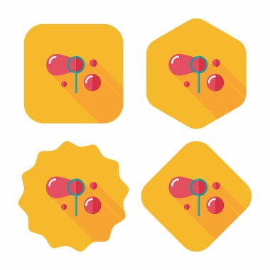 Uzun Gölge, eps10 ile baloncuklar düz simgesi