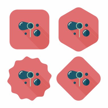 Uzun Gölge, eps10 ile baloncuklar düz simgesi