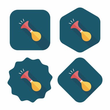 Uzun Gölge, eps10 ile parti boynuz düz simgesi