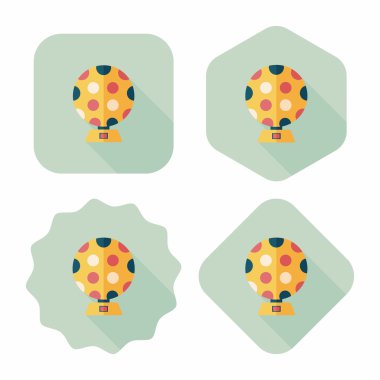 disko ışıkları düz simgesi ile uzun gölge, eps10