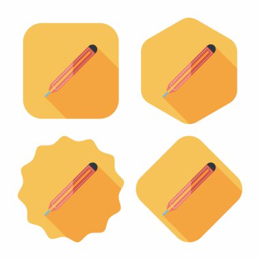 termometre ile uzun gölge düz simgesi