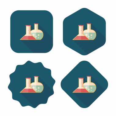 uzun gölge ile tüp düz simgesi