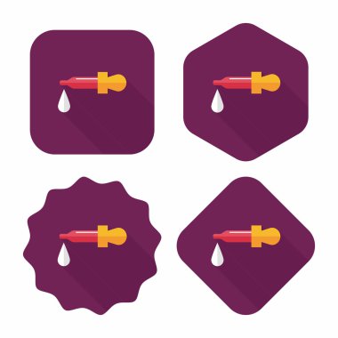 Damlalık ile uzun gölge düz simgesi