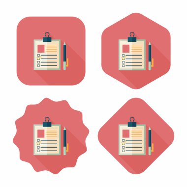 düz pano simge uzun gölge ile