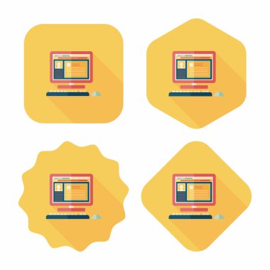 Uzun Gölge, eps10 ile bilgisayar düz simgesi