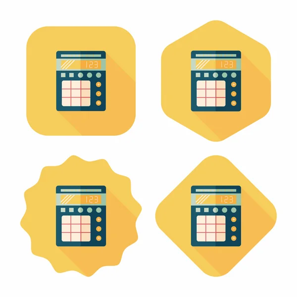 Calculator flat icon with long shadow,eps10 — Stock Vector