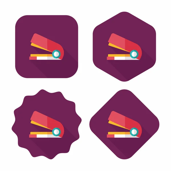 Engrapadora icono plano con sombra larga, eps10 — Vector de stock