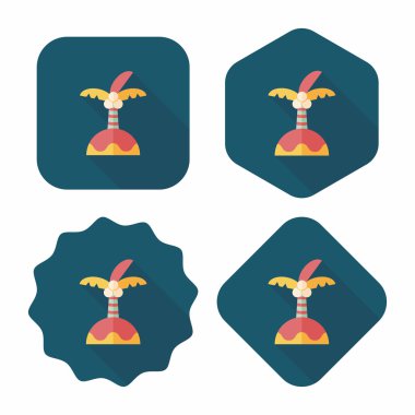 uzun gölge hurma ağacı düz simgesiyle