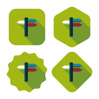 uzun gölge tabelasını düz simgesi