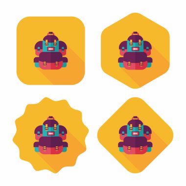 sırt düz uzun gölge simgesiyle