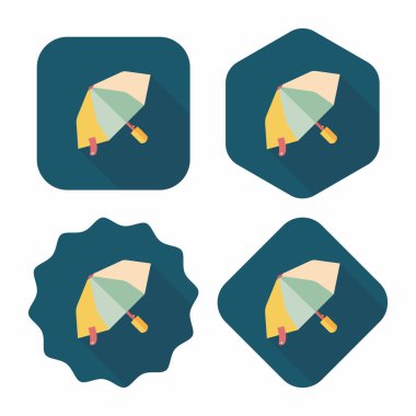 şemsiye uzun gölge düz simgesi