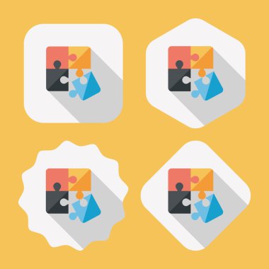 Uzun Gölge, eps 10 düz simgesi bulmaca