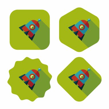 Uzun Gölge, eps10 roket düz simgesi