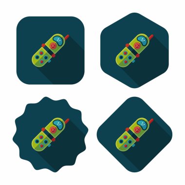 uzun gölge ile oyuncak telefon düz simgesi