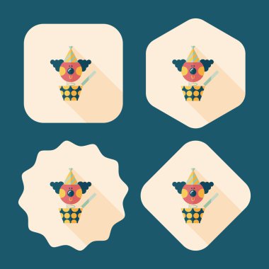 kutu düz simgesi ile uzun gölge, eps10 jack