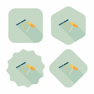 uzun gölge ile bıçaklar pervane oyuncak düz simgesi