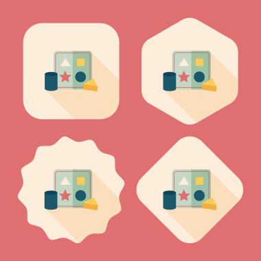 eğitici oyuncak uzun gölge, eps 10 düz simgesi