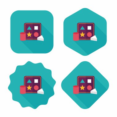 eğitici oyuncak uzun gölge, eps 10 düz simgesi