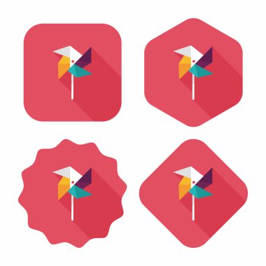 Uzun gölgeli yel değirmeni simgesi