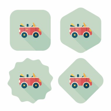 Uzun Gölge, eps10 ile ulaşım açık araba düz simgesi