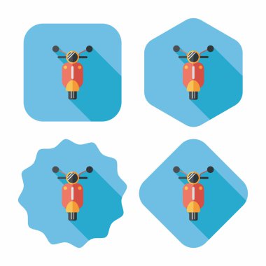 Uzun Gölge, eps10 ile ulaşım scooter düz simgesi