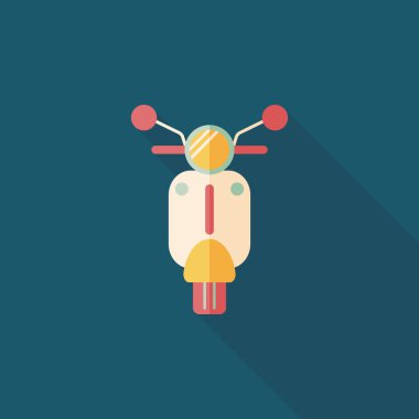 Uzun Gölge, eps10 ile ulaşım scooter düz simgesi